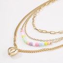 Vente en gros bijoux perles de couleur pendentif en forme de coeur collier multicouche nihaojewelrypicture15