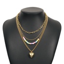 Vente en gros bijoux perles de couleur pendentif en forme de coeur collier multicouche nihaojewelrypicture16