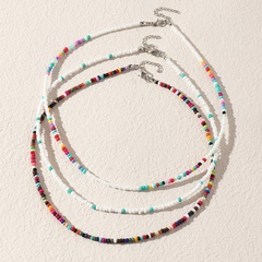 wholesale Böhmische handgetragene bunte Perlen mehrschichtige Halskette Nihaojewelry
