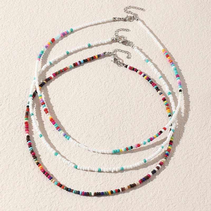 wholesale Bhmische handgetragene bunte Perlen mehrschichtige Halskette Nihaojewelry