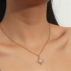 wholesale jewelry titanium steel gold plated star pendant necklace Nihaojewelry