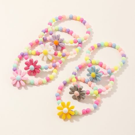Joyería al por mayor Sun Flower colorida pulsera de cuentas redondas Nihaojewelry's discount tags