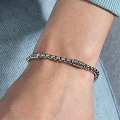 wholesale jewelry splicing titanium steel thin bracelet Nihaojewelry