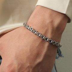 Vente en gros bijoux bracelet en acier titane épissage carré Nihaojewelry