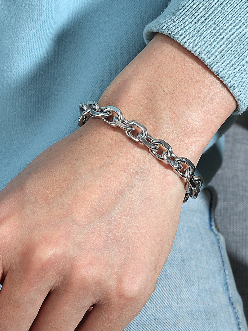 wholesale jewelry splicing hollow titanium steel bracelet Nihaojewelry
