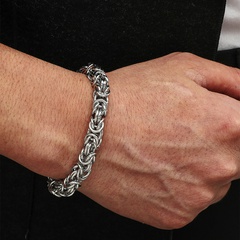 Vente en gros bijoux bracelet épais en acier titane rétro Nihaojewelry