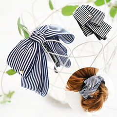 wholesale jewelry striped fabric ribbon multi-layer bow hair clip Nihaojewelry