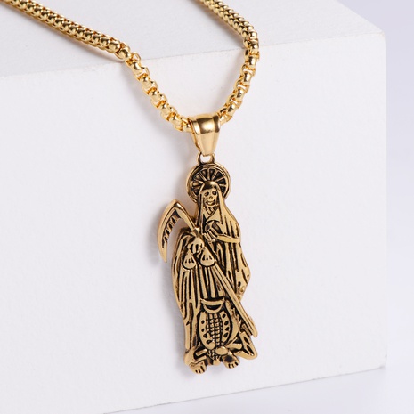 Pendentif en acier inoxydable rétro Jesus Death vente en gros Nihaojewelry's discount tags