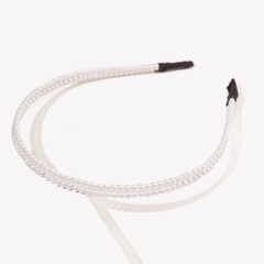 wholesale Korean simple double-layer pearl thin hairband Nihaojewelry