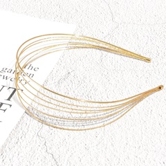 Großhandel Mode Metallwelle Perle Strass dünne Kante Stirnband Nihaojewelry