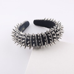 wholesale punk sponge rivet particle crystal headband Nihaojewelry