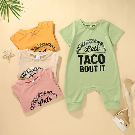 wholesale baby letters multicolor one-piece romper Nihaojewelry's discount tags