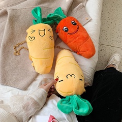 cute carrot shoulder messenger plush bag wholesale Nihaojewelry