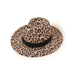 leopard print fashion wide-brimmed hat wholesale Nihaojewelry