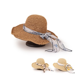 wide-brimmed sunshade korean style straw hat wholesale Nihaojewelry