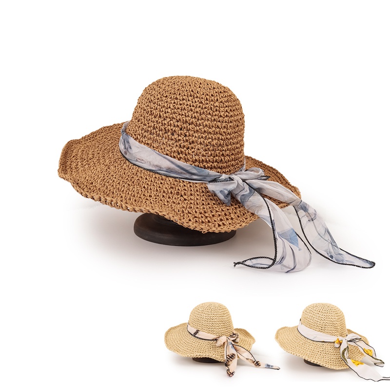 widebrimmed sunshade korean style straw hat wholesale Nihaojewelry