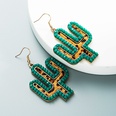wholesale new creative leather leopard print cactus earrings Nihaojewelrypicture19