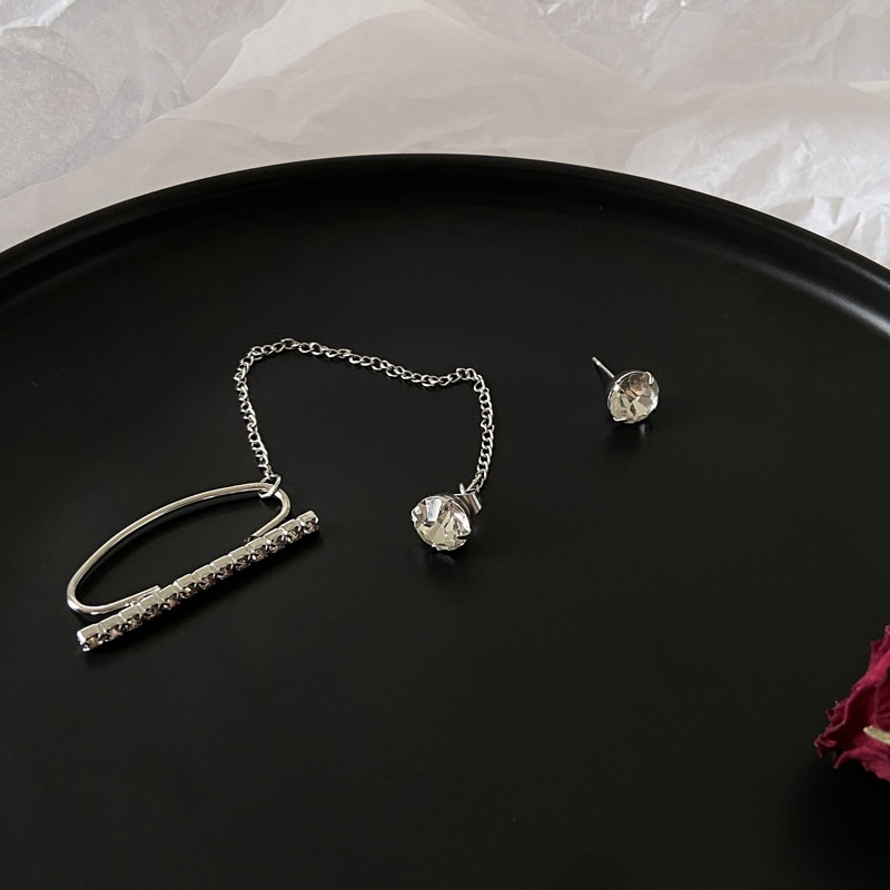 Diamant Quaste asymmetrische Ohrringe Grohandel Schmuck Nihaojewelry