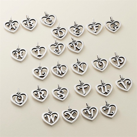 wholesale fashion English alphabet pendant stainless steel accessories Nihaojewelry's discount tags
