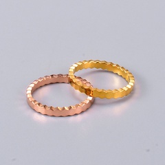 wholesale simple titanium steel honeycomb shape ring Nihaojewelry
