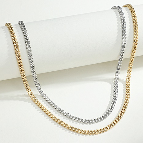 vente en gros bijoux style punk chaîne épaisse collier en acier inoxydable nihaojewelry's discount tags
