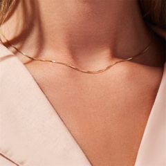 wholesale jewelry zipper shape fine chain stainless steel necklace nihaojewelry
