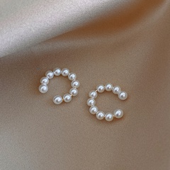 wholesale clip de hueso de oreja de perla en forma de C simple Nihaojewelry