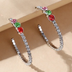 wholesale Korean creative crystal hoop earrings Nihaojewelry