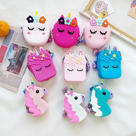 Mini Children's Bags 2021 Summer New Cartoon Silicone Bag Boys and Girls Princess Accessories Change Purse Messenger Bag's discount tags