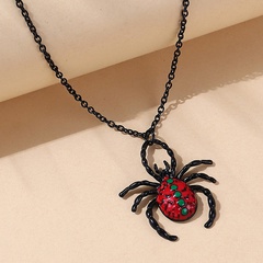 Nihaojewelry jewelry wholesale creative painting oil spider pendent necklace
