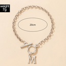 Nihaojewelry estilo simple M letra OT hebilla pulsera de una sola capa joyera al por mayorpicture8