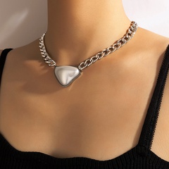 Nihaojewelry bijoux en gros collier pendentif grand coeur irrégulier brillant en trois dimensions