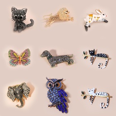 Nihaojewelry jewelry new style animal insect diamond-encrusted painted brooch wholesale