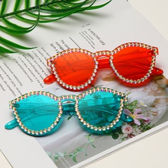 Wholesale Fashion Candy Color Diamond Frame Sunglasses Nihaojewelry