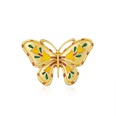 European and American New Gold Butterfly Corsage Alloy Oil Dripping Insect Animal Brooch Painted Flower Pin Wholesalepicture23