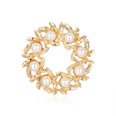 vente en gros feuilles de mode couronne en alliage de perles broche dore Nihaojewelrypicture23