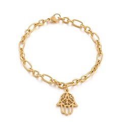 bracelet de mode creux en acier inoxydable en forme de paume bijoux en gros Nihaojewelry