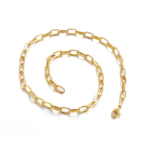 wholesale collier géométrique ovale en acier inoxydable de mode Nihaojewelry's discount tags
