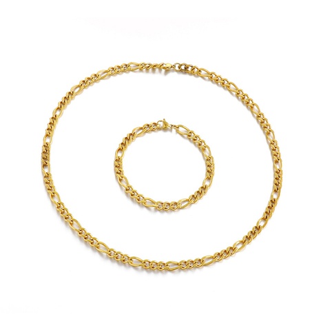 chaîne en acier inoxydable simple bracelet collier en gros bijoux Nihaojewelry's discount tags