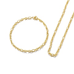 neue Art und Weise einfaches O-Wort dünne Kettenarmband-Halskette stellte Großhandels nihaojewelry ein