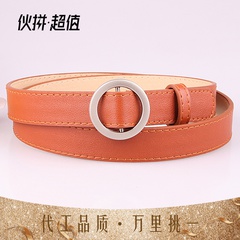 vente en gros ceinture à boucle ronde non poreuse de couleur unie Nihaojewelry