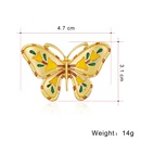 European and American New Gold Butterfly Corsage Alloy Oil Dripping Insect Animal Brooch Painted Flower Pin Wholesalepicture22