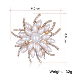 wholesale Korean retro flower alloy diamondstudded pearl brooch Nihaojewelrypicture18