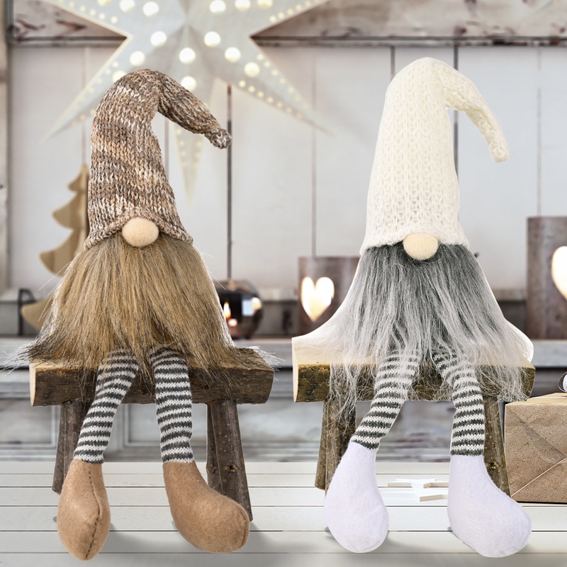Grenz berschreitende neue Weihnachts dekorationen gesichtslose Puppen puppen hngende Bein dekorationen nordischer Wald alter Zwerg Rudolph