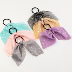 wholesale solid color satin bowknot hair scrunchies nihaojewelry