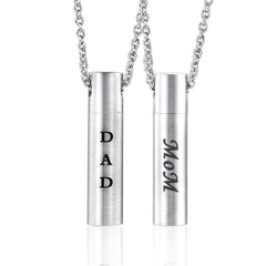 wholesale cylindrical storage necklace titanium steel pendant Nihaojewelry