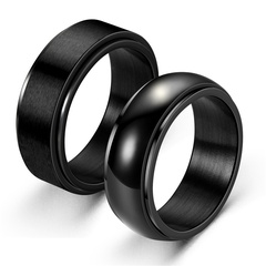 wholesale new style titanium steel brushed rotating ring Nihaojewelry