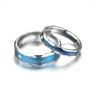 Grohandel Edelstahl blauer Diamant Paar Ring Nihaojewelrypicture12
