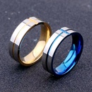 Grohandel Kreuz Edelstahl Paar Blau Gold Glossy Ring Nihaojewelrypicture14
