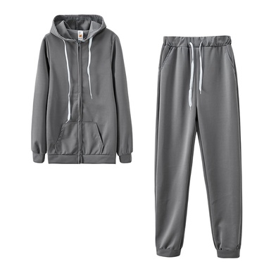 solid color hooded sweater pants sports suit—21